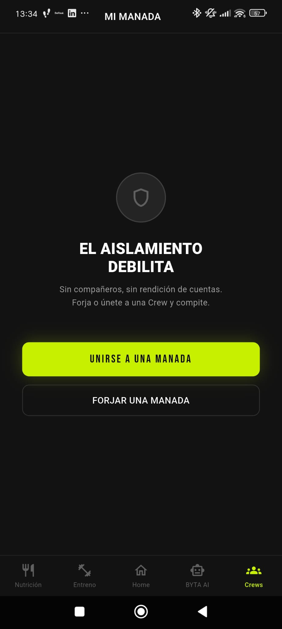 BYTA App — Crews